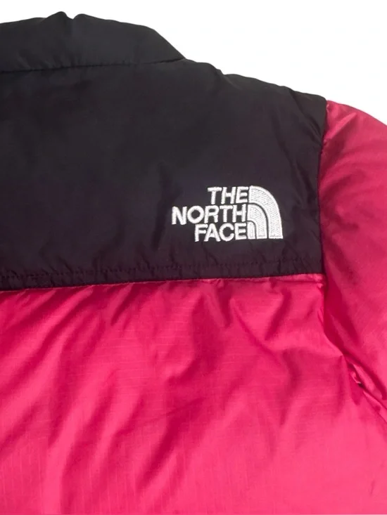North Face Toddler Girls Retro 96’ Nuptse 700 Down Puffer Jacket Pink Black - Picture 4 of 8